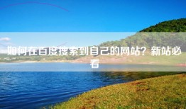 如何在百度搜索到自己的网站？新站必看