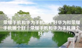 荣耀手机和华为手机哪个好华为和荣耀手机哪个好「荣耀手机和华为手机哪个好」