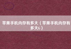 苹果手机内存有多大（苹果手机内存有多大G）