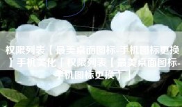 权限列表【最美桌面图标-手机图标更换】手机美化「权限列表【最美桌面图标-手机图标更换】」