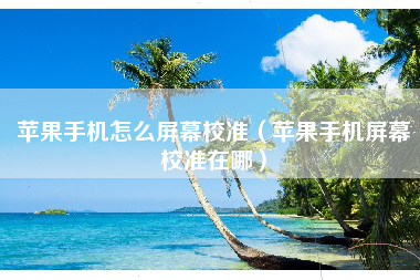 苹果手机怎么屏幕校准（苹果手机屏幕校准在哪）